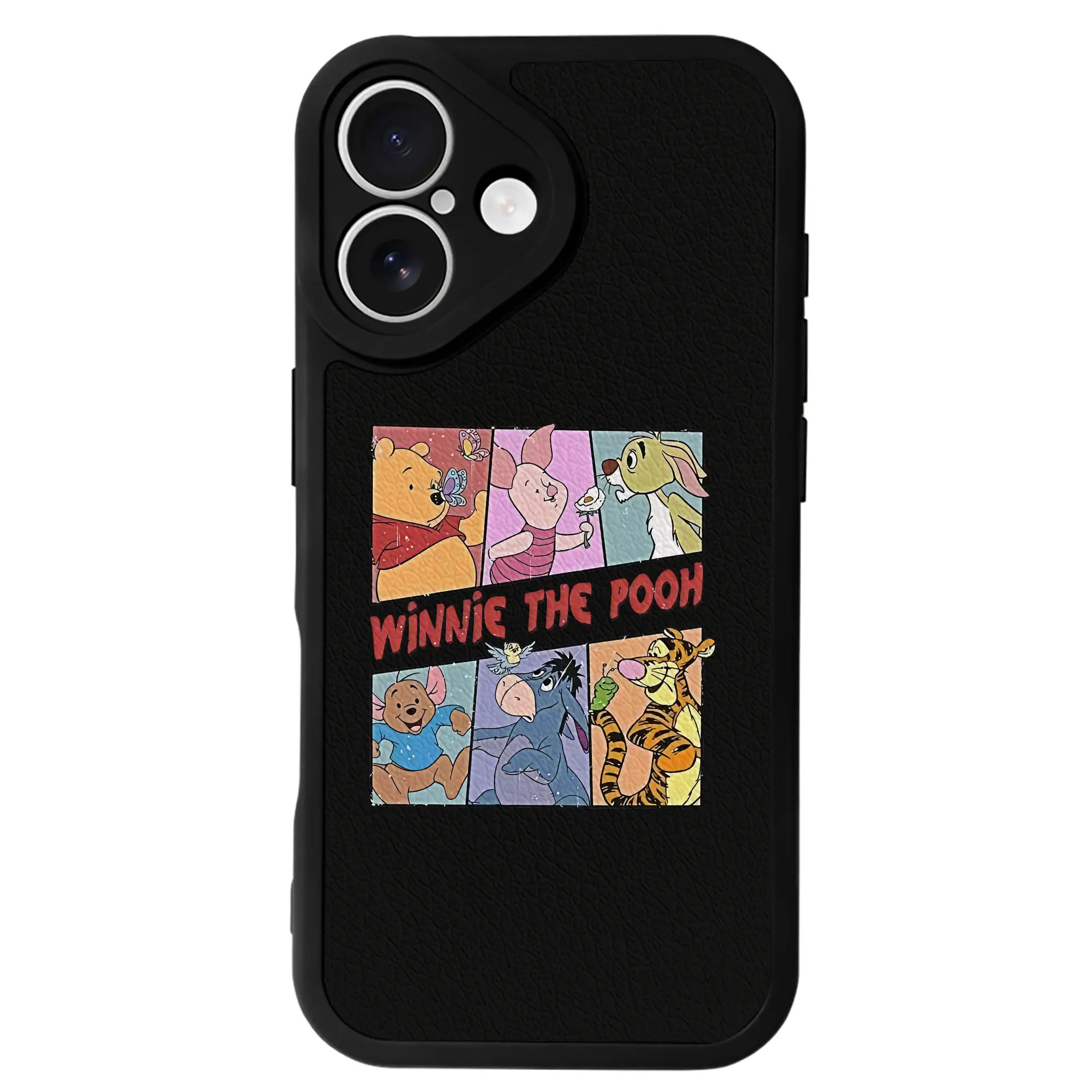 プーさん グッズ くまのプーさん - IPhone 16シリーズ対応 ・ シリコンスマホケース ・ レザー調 ・ 高精度フィット ・ 耐衝撃 ・ ワイヤレス充電対応 ・ 精密カット